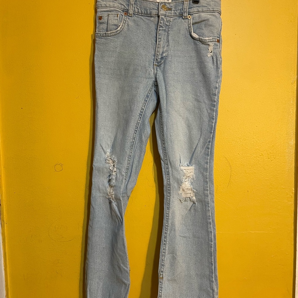 Zara Kids Light Blue Straight Leg Jeans